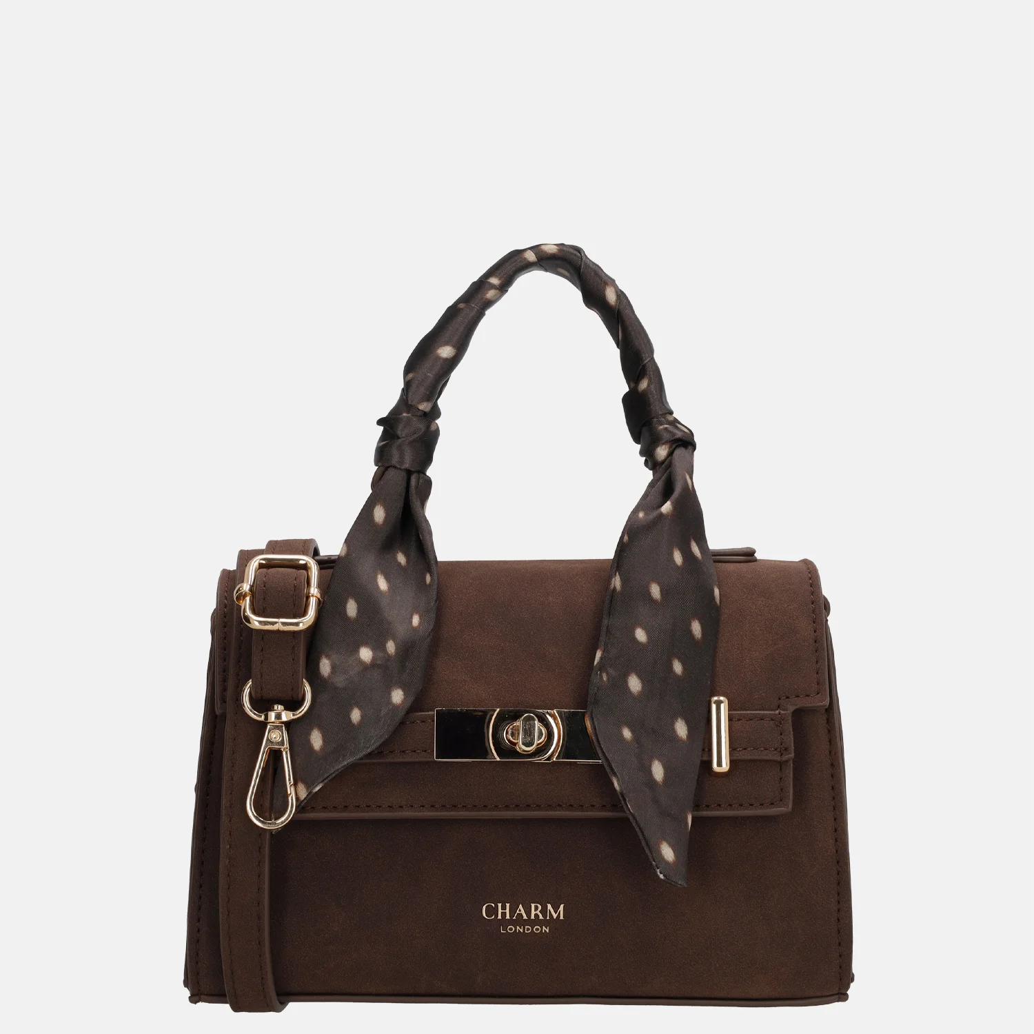 Charm London Hamptons village handtas S donkerbruin